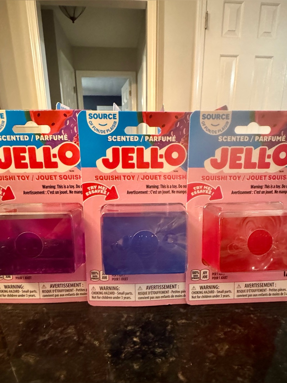 Jello Scented Squish Toy for Kids - Red, Purple, Blue Available